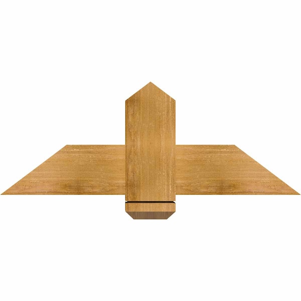Ekena Millwork Eugene Rough Sawn Timber Gable Bracket, Western Red Cedar, 36"W x 13"H x 4"D x 6"F, 9/12 Pitch GBW036X13X0406EUG00RWR - main